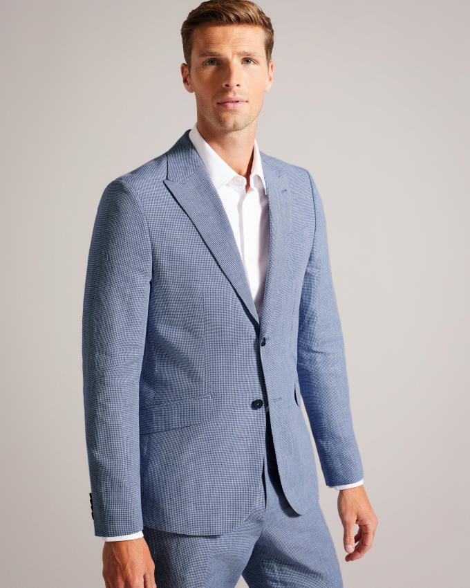 Veste Ted Baker Slim Fit Puppytooth Suit Bleu Homme | XHV-82243127